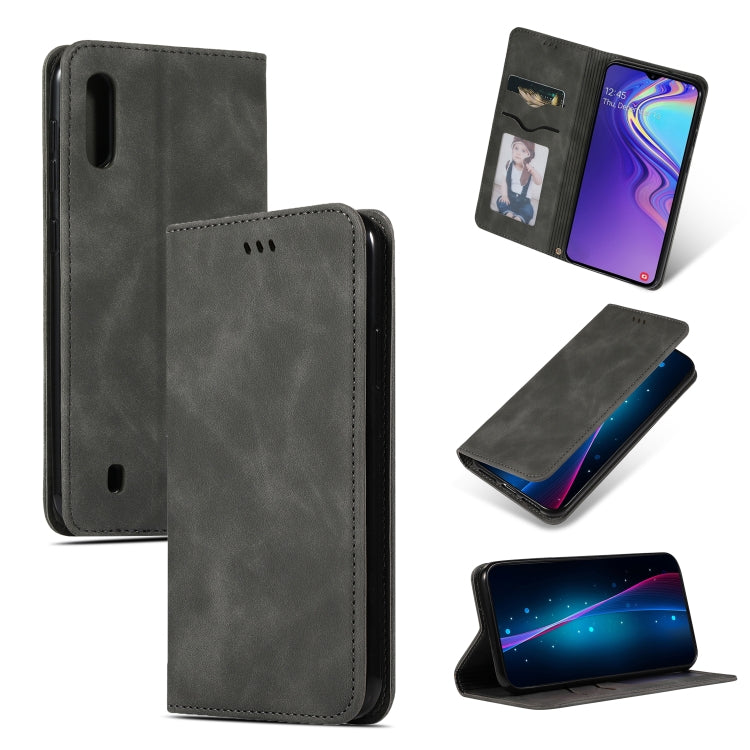 Retro Skin Feel Business Magnetic Horizontal Flip Leather Case for Samsung Galaxy M10三星, For Galaxy M10