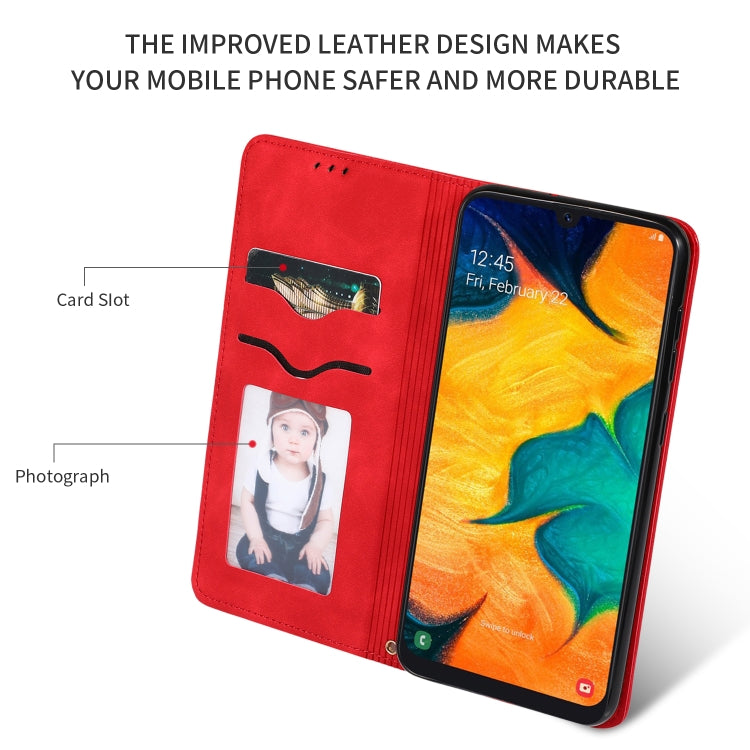 Retro Skin Feel Business Magnetic Horizontal Flip Leather Case for Samsung Galaxy A20 & A30, For Galaxy A20