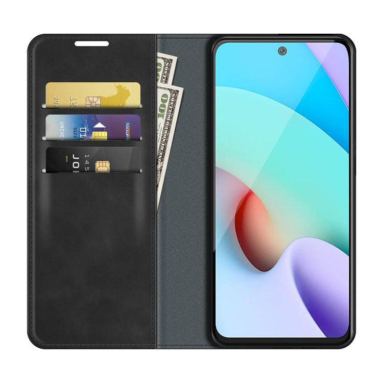 For Xiaomi Redmi 10 Retro-skin Business Magnetic Suction Leather Case with Holder & Card Slots & Wallet, For Xiaomi Redmi 10