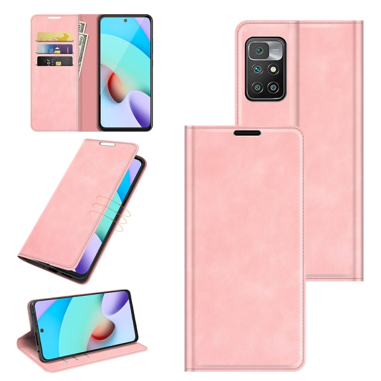 For Xiaomi Redmi 10 Retro-skin Business Magnetic Suction Leather Case with Holder & Card Slots & Wallet, For Xiaomi Redmi 10