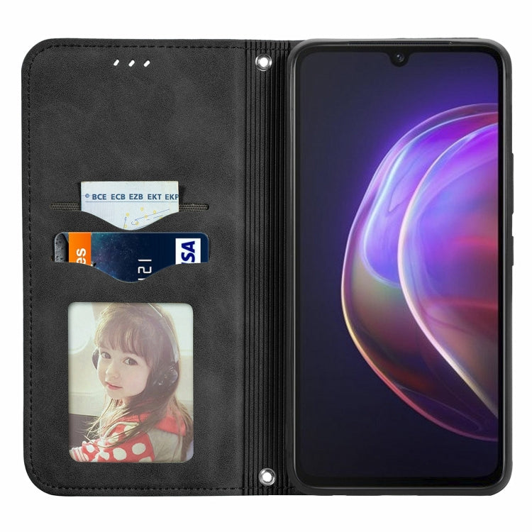 Retro Skin Feel Business Magnetic Horizontal Flip Leather Case with Holder & Card Slots & Wallet & Photo Frame, For vivo V21, For vivo V20 2021, For vivo S10/ S10 Pro, For vivo S7, For vivo S7 E, For LG Velvet 2 Pro, For Huawei Bova 8 SE Youth         ...