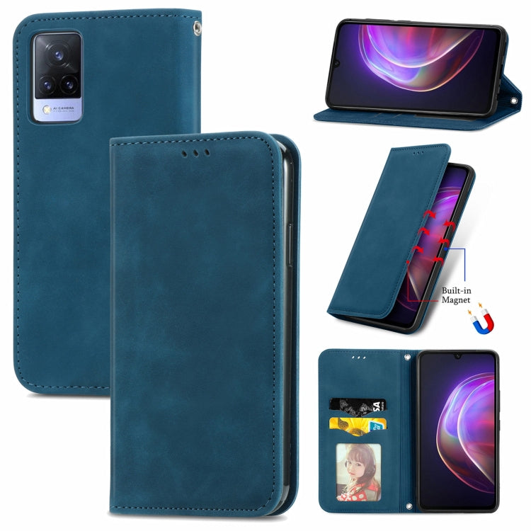 Retro Skin Feel Business Magnetic Horizontal Flip Leather Case with Holder & Card Slots & Wallet & Photo Frame, For vivo V21, For vivo V20 2021, For vivo S10/ S10 Pro, For vivo S7, For vivo S7 E, For LG Velvet 2 Pro, For Huawei Bova 8 SE Youth         ...