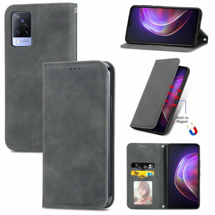 Retro Skin Feel Business Magnetic Horizontal Flip Leather Case with Holder & Card Slots & Wallet & Photo Frame, For vivo V21, For vivo V20 2021, For vivo S10/ S10 Pro, For vivo S7, For vivo S7 E, For LG Velvet 2 Pro, For Huawei Bova 8 SE Youth         ...