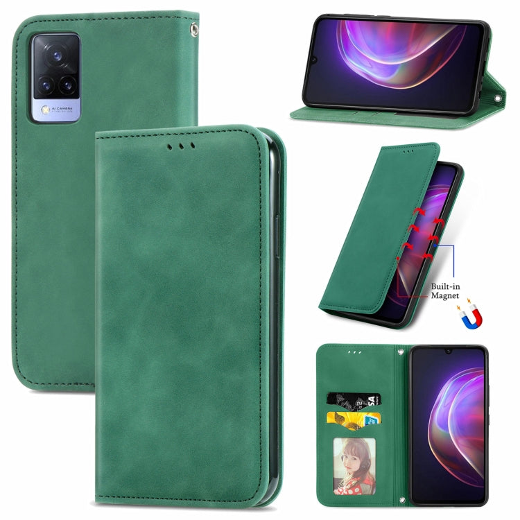 Retro Skin Feel Business Magnetic Horizontal Flip Leather Case with Holder & Card Slots & Wallet & Photo Frame, For vivo V21, For vivo V20 2021, For vivo S10/ S10 Pro, For vivo S7, For vivo S7 E, For LG Velvet 2 Pro, For Huawei Bova 8 SE Youth         ...