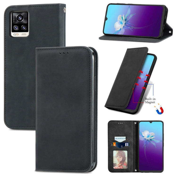 Retro Skin Feel Business Magnetic Horizontal Flip Leather Case with Holder & Card Slots & Wallet & Photo Frame, For vivo V21, For vivo V20 2021, For vivo S10/ S10 Pro, For vivo S7, For vivo S7 E, For LG Velvet 2 Pro, For Huawei Bova 8 SE Youth         ...