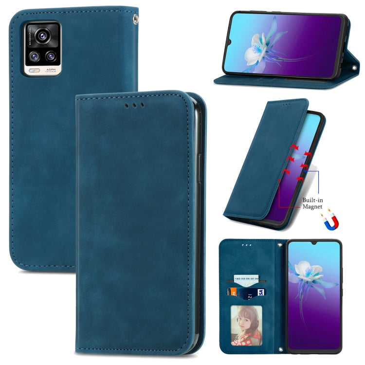 Retro Skin Feel Business Magnetic Horizontal Flip Leather Case with Holder & Card Slots & Wallet & Photo Frame, For vivo V21, For vivo V20 2021, For vivo S10/ S10 Pro, For vivo S7, For vivo S7 E, For LG Velvet 2 Pro, For Huawei Bova 8 SE Youth         ...