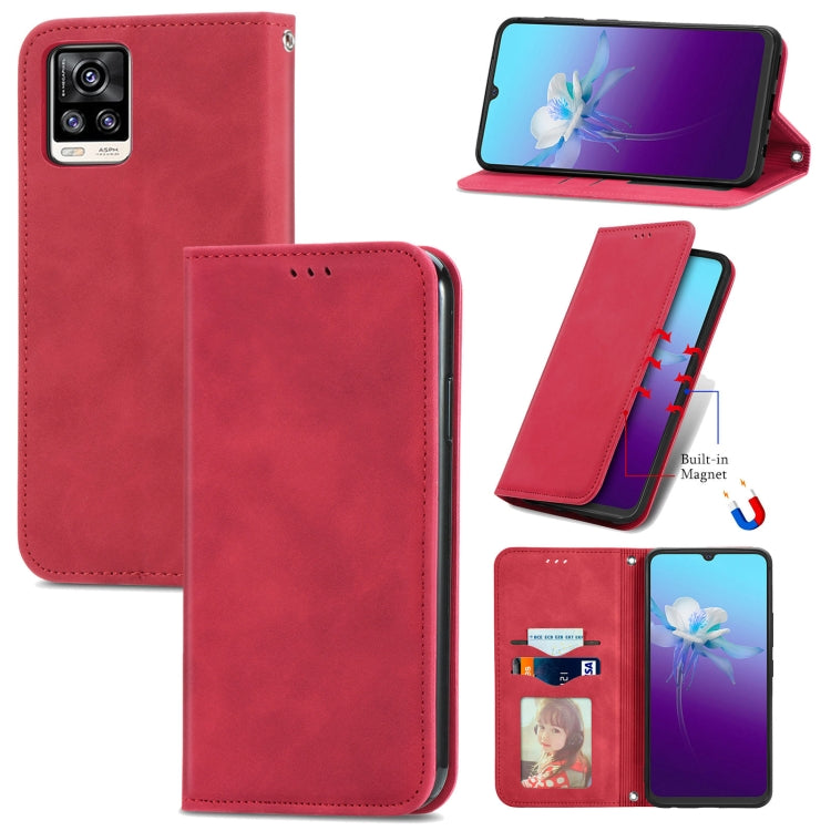 Retro Skin Feel Business Magnetic Horizontal Flip Leather Case with Holder & Card Slots & Wallet & Photo Frame, For vivo V21, For vivo V20 2021, For vivo S10/ S10 Pro, For vivo S7, For vivo S7 E, For LG Velvet 2 Pro, For Huawei Bova 8 SE Youth         ...