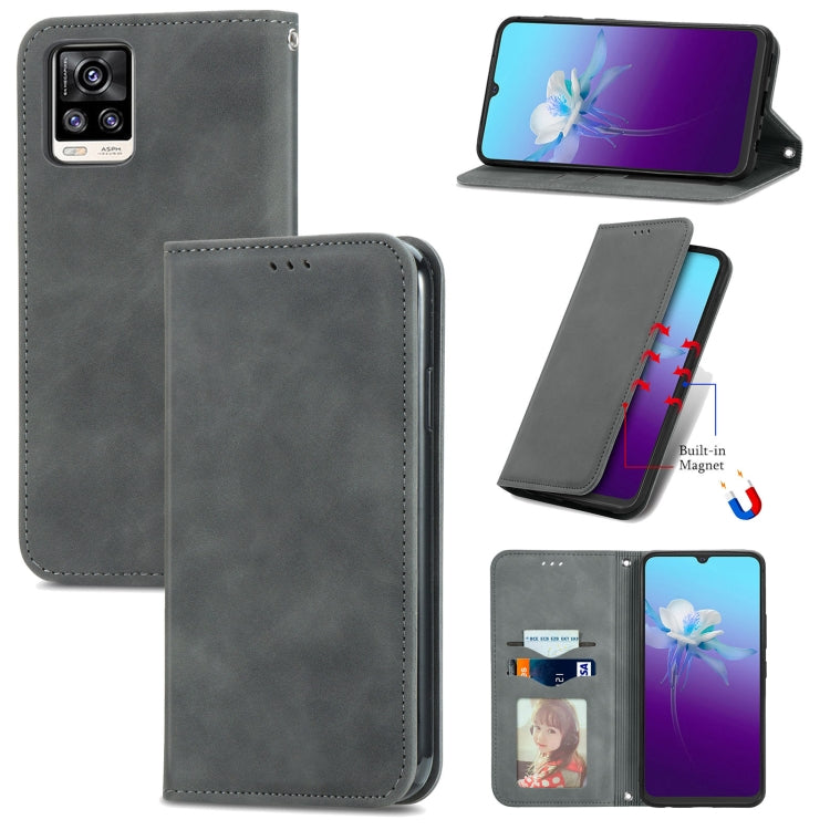Retro Skin Feel Business Magnetic Horizontal Flip Leather Case with Holder & Card Slots & Wallet & Photo Frame, For vivo V21, For vivo V20 2021, For vivo S10/ S10 Pro, For vivo S7, For vivo S7 E, For LG Velvet 2 Pro, For Huawei Bova 8 SE Youth         ...