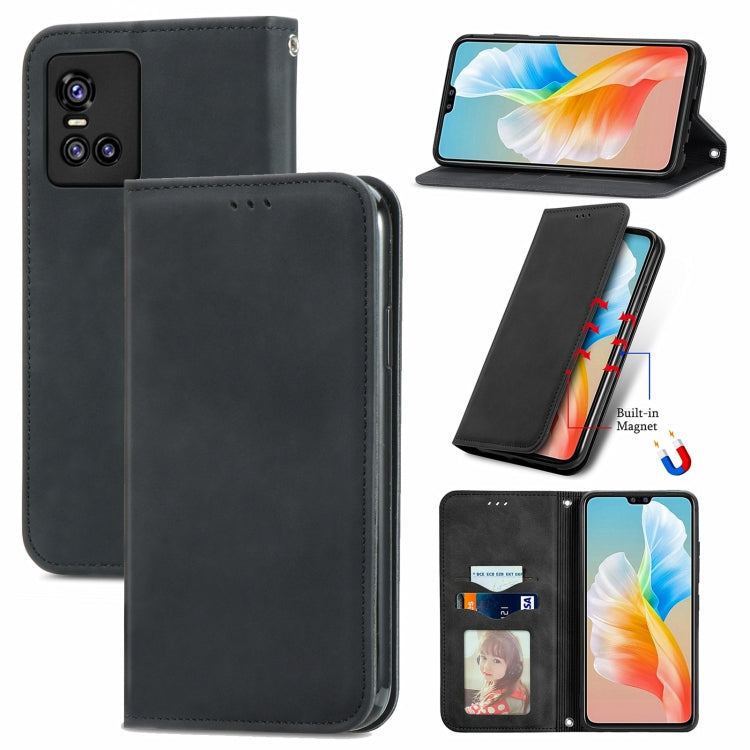 Retro Skin Feel Business Magnetic Horizontal Flip Leather Case with Holder & Card Slots & Wallet & Photo Frame, For vivo V21, For vivo V20 2021, For vivo S10/ S10 Pro, For vivo S7, For vivo S7 E, For LG Velvet 2 Pro, For Huawei Bova 8 SE Youth         ...