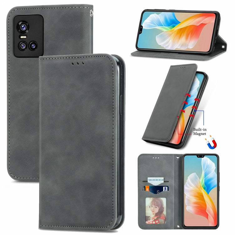 Retro Skin Feel Business Magnetic Horizontal Flip Leather Case with Holder & Card Slots & Wallet & Photo Frame, For vivo V21, For vivo V20 2021, For vivo S10/ S10 Pro, For vivo S7, For vivo S7 E, For LG Velvet 2 Pro, For Huawei Bova 8 SE Youth         ...
