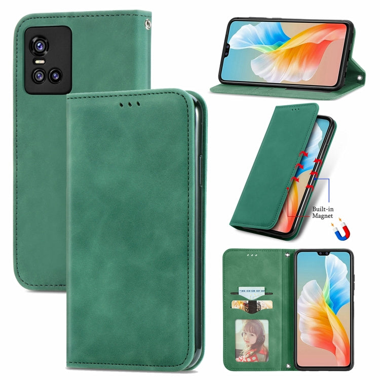 Retro Skin Feel Business Magnetic Horizontal Flip Leather Case with Holder & Card Slots & Wallet & Photo Frame, For vivo V21, For vivo V20 2021, For vivo S10/ S10 Pro, For vivo S7, For vivo S7 E, For LG Velvet 2 Pro, For Huawei Bova 8 SE Youth         ...