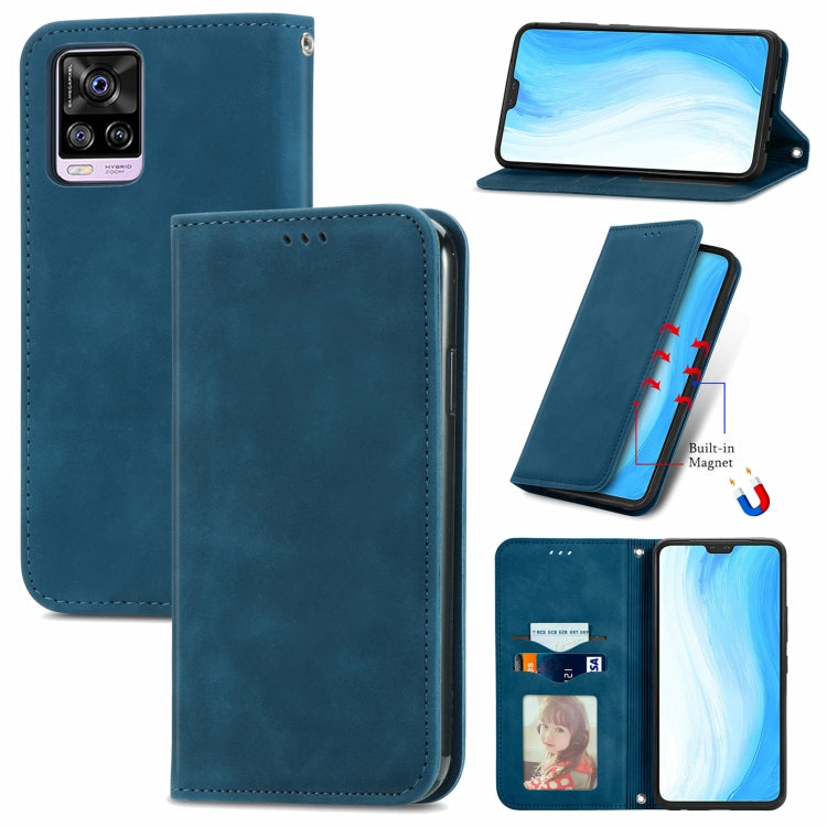 Retro Skin Feel Business Magnetic Horizontal Flip Leather Case with Holder & Card Slots & Wallet & Photo Frame, For vivo V21, For vivo V20 2021, For vivo S10/ S10 Pro, For vivo S7, For vivo S7 E, For LG Velvet 2 Pro, For Huawei Bova 8 SE Youth         ...