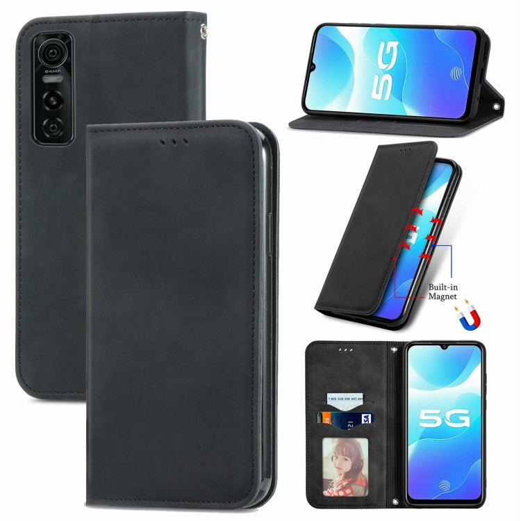 Retro Skin Feel Business Magnetic Horizontal Flip Leather Case with Holder & Card Slots & Wallet & Photo Frame, For vivo V21, For vivo V20 2021, For vivo S10/ S10 Pro, For vivo S7, For vivo S7 E, For LG Velvet 2 Pro, For Huawei Bova 8 SE Youth         ...