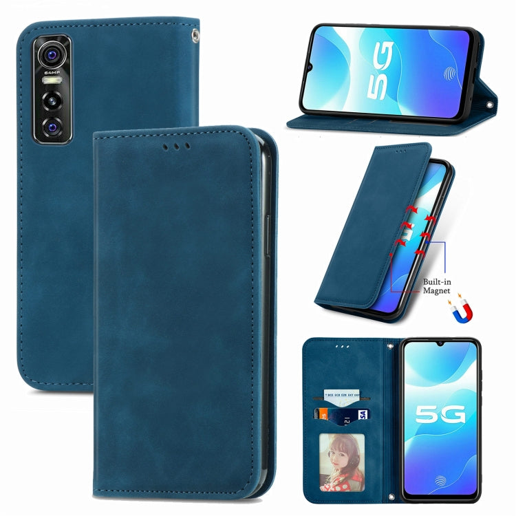 Retro Skin Feel Business Magnetic Horizontal Flip Leather Case with Holder & Card Slots & Wallet & Photo Frame, For vivo V21, For vivo V20 2021, For vivo S10/ S10 Pro, For vivo S7, For vivo S7 E, For LG Velvet 2 Pro, For Huawei Bova 8 SE Youth         ...