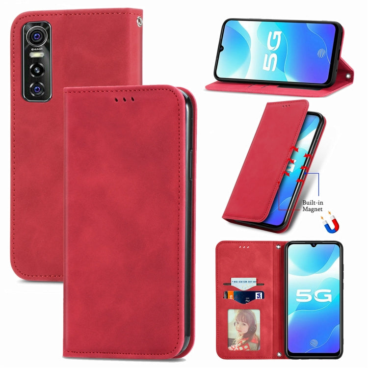 Retro Skin Feel Business Magnetic Horizontal Flip Leather Case with Holder & Card Slots & Wallet & Photo Frame, For vivo V21, For vivo V20 2021, For vivo S10/ S10 Pro, For vivo S7, For vivo S7 E, For LG Velvet 2 Pro, For Huawei Bova 8 SE Youth         ...