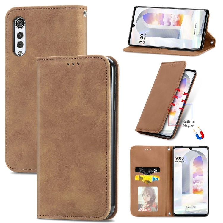 Retro Skin Feel Business Magnetic Horizontal Flip Leather Case with Holder & Card Slots & Wallet & Photo Frame, For vivo V21, For vivo V20 2021, For vivo S10/ S10 Pro, For vivo S7, For vivo S7 E, For LG Velvet 2 Pro, For Huawei Bova 8 SE Youth         ...