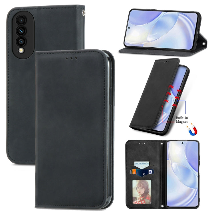 Retro Skin Feel Business Magnetic Horizontal Flip Leather Case with Holder & Card Slots & Wallet & Photo Frame, For vivo V21, For vivo V20 2021, For vivo S10/ S10 Pro, For vivo S7, For vivo S7 E, For LG Velvet 2 Pro, For Huawei Bova 8 SE Youth         ...