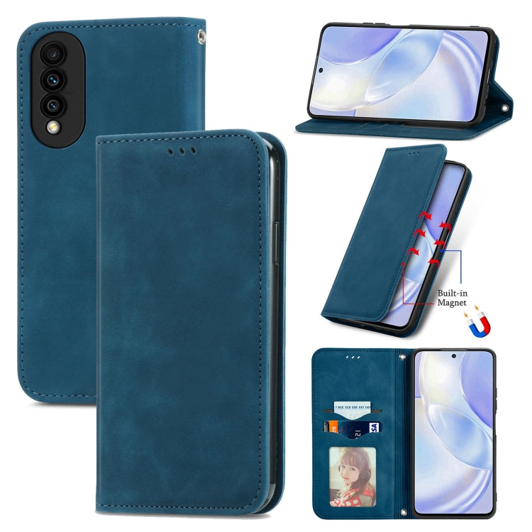 Retro Skin Feel Business Magnetic Horizontal Flip Leather Case with Holder & Card Slots & Wallet & Photo Frame, For vivo V21, For vivo V20 2021, For vivo S10/ S10 Pro, For vivo S7, For vivo S7 E, For LG Velvet 2 Pro, For Huawei Bova 8 SE Youth         ...