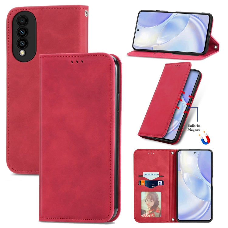 Retro Skin Feel Business Magnetic Horizontal Flip Leather Case with Holder & Card Slots & Wallet & Photo Frame, For vivo V21, For vivo V20 2021, For vivo S10/ S10 Pro, For vivo S7, For vivo S7 E, For LG Velvet 2 Pro, For Huawei Bova 8 SE Youth         ...