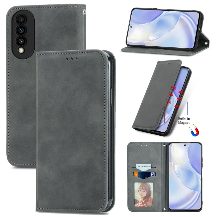 Retro Skin Feel Business Magnetic Horizontal Flip Leather Case with Holder & Card Slots & Wallet & Photo Frame, For vivo V21, For vivo V20 2021, For vivo S10/ S10 Pro, For vivo S7, For vivo S7 E, For LG Velvet 2 Pro, For Huawei Bova 8 SE Youth         ...