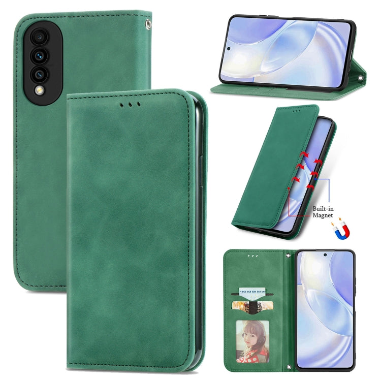 Retro Skin Feel Business Magnetic Horizontal Flip Leather Case with Holder & Card Slots & Wallet & Photo Frame, For vivo V21, For vivo V20 2021, For vivo S10/ S10 Pro, For vivo S7, For vivo S7 E, For LG Velvet 2 Pro, For Huawei Bova 8 SE Youth         ...