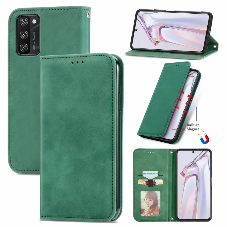 Retro Skin Feel Business Magnetic Horizontal Flip Leather Case with Holder & Card Slots & Wallet & Photo Frame, For vivo V21, For vivo V20 2021, For vivo S10/ S10 Pro, For vivo S7, For vivo S7 E, For LG Velvet 2 Pro, For Huawei Bova 8 SE Youth         ...