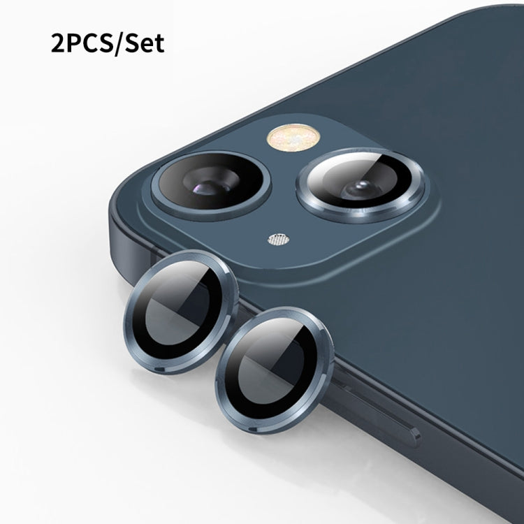 ENKAY Hat-Prince Aluminium Alloy + Tempered Glass Camera Lens Cover Film Ring for iPhone 13 / 13 mini
