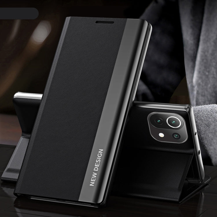 Side Electroplated Magnetic Ultra-Thin Horizontal Flip Leather Case with Holder, For Xiaomi Mi 11 Lite, For Xiaomi Mi 10T Lite, For Xiaomi Mi 11, For Xiaomi Mi 11 Pro, For Xiaomi Mi 10T / Mi 10T Pro, For Xiaomi Redmi Note 10 Pro