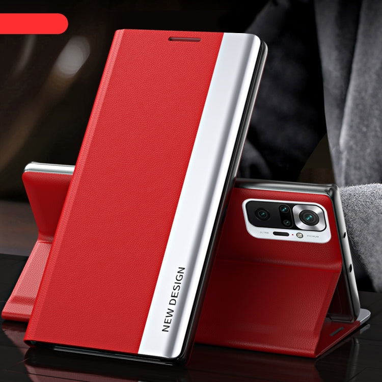 Side Electroplated Magnetic Ultra-Thin Horizontal Flip Leather Case with Holder, For Xiaomi Redmi 10, For Xiaomi Redmi Note 10 5G, For Xiaomi Redmi Note10 4G, For Xiaomi Redmi 9A, For Xiaomi Redmi 9C, For Xiaomi Redmi Note 9 Pro Max