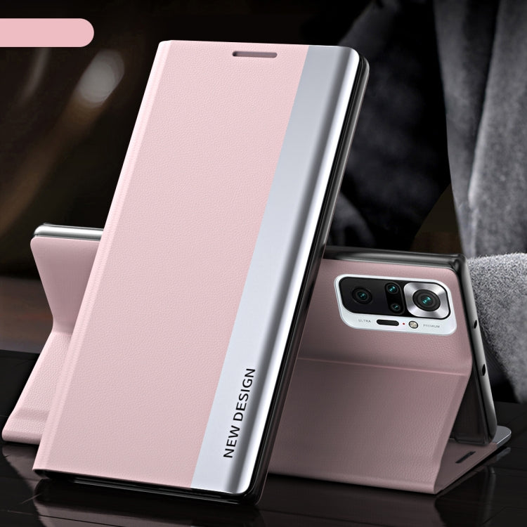 Side Electroplated Magnetic Ultra-Thin Horizontal Flip Leather Case with Holder, For Xiaomi Redmi 10, For Xiaomi Redmi Note 10 5G, For Xiaomi Redmi Note10 4G, For Xiaomi Redmi 9A, For Xiaomi Redmi 9C, For Xiaomi Redmi Note 9 Pro Max