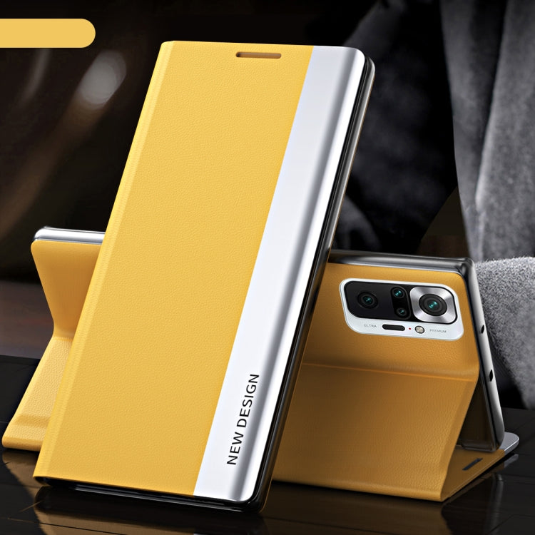 Side Electroplated Magnetic Ultra-Thin Horizontal Flip Leather Case with Holder, For Xiaomi Redmi 10, For Xiaomi Redmi Note 10 5G, For Xiaomi Redmi Note10 4G, For Xiaomi Redmi 9A, For Xiaomi Redmi 9C, For Xiaomi Redmi Note 9 Pro Max