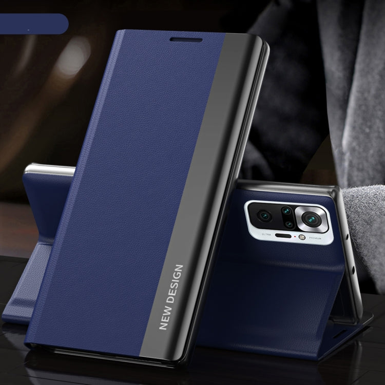 Side Electroplated Magnetic Ultra-Thin Horizontal Flip Leather Case with Holder, For Xiaomi Redmi 10, For Xiaomi Redmi Note 10 5G, For Xiaomi Redmi Note10 4G, For Xiaomi Redmi 9A, For Xiaomi Redmi 9C, For Xiaomi Redmi Note 9 Pro Max
