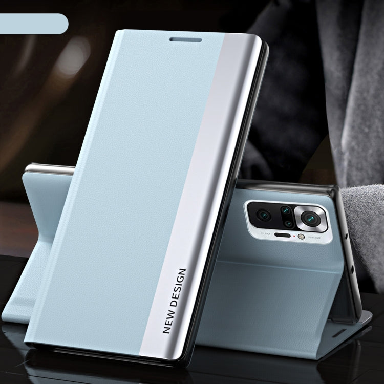 Side Electroplated Magnetic Ultra-Thin Horizontal Flip Leather Case with Holder, For Xiaomi Redmi 10, For Xiaomi Redmi Note 10 5G, For Xiaomi Redmi Note10 4G, For Xiaomi Redmi 9A, For Xiaomi Redmi 9C, For Xiaomi Redmi Note 9 Pro Max