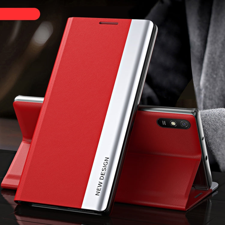 Side Electroplated Magnetic Ultra-Thin Horizontal Flip Leather Case with Holder, For Xiaomi Redmi 10, For Xiaomi Redmi Note 10 5G, For Xiaomi Redmi Note10 4G, For Xiaomi Redmi 9A, For Xiaomi Redmi 9C, For Xiaomi Redmi Note 9 Pro Max