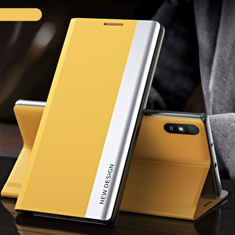 Side Electroplated Magnetic Ultra-Thin Horizontal Flip Leather Case with Holder, For Xiaomi Redmi 10, For Xiaomi Redmi Note 10 5G, For Xiaomi Redmi Note10 4G, For Xiaomi Redmi 9A, For Xiaomi Redmi 9C, For Xiaomi Redmi Note 9 Pro Max