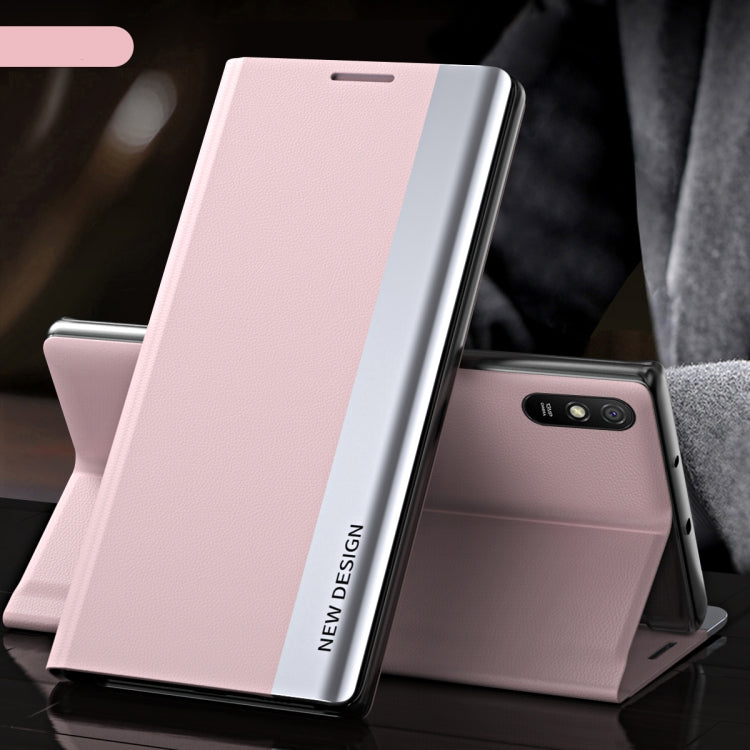 Side Electroplated Magnetic Ultra-Thin Horizontal Flip Leather Case with Holder, For Xiaomi Redmi 10, For Xiaomi Redmi Note 10 5G, For Xiaomi Redmi Note10 4G, For Xiaomi Redmi 9A, For Xiaomi Redmi 9C, For Xiaomi Redmi Note 9 Pro Max