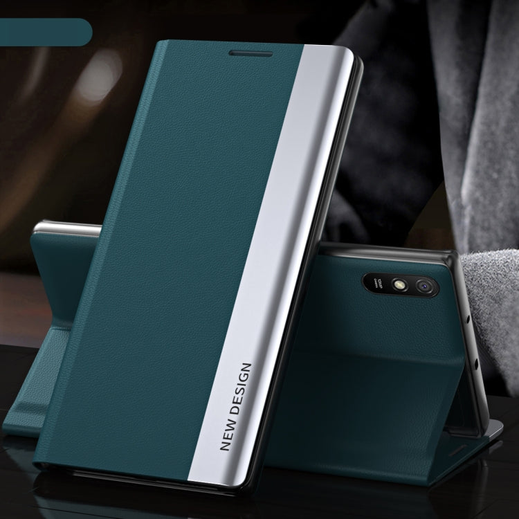Side Electroplated Magnetic Ultra-Thin Horizontal Flip Leather Case with Holder, For Xiaomi Redmi 10, For Xiaomi Redmi Note 10 5G, For Xiaomi Redmi Note10 4G, For Xiaomi Redmi 9A, For Xiaomi Redmi 9C, For Xiaomi Redmi Note 9 Pro Max
