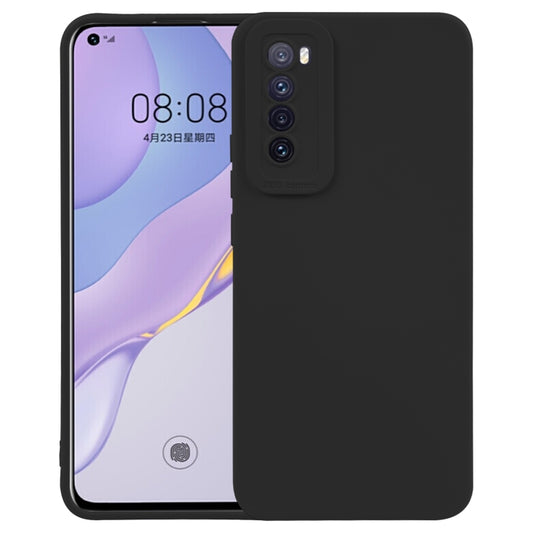 Straight-Edge Solid Color Liquid Silicone Shockproof Full Coverage Protective Case, For Huawei Nova 7 5G, For Huawei P30 Pro, For Huawei Nova 7 Pro 5G, For Huawei P40, For Huawei P30, For Huawei P40 Pro, For Huawei Nova 7  5G, For Huawei Nova 7 SE