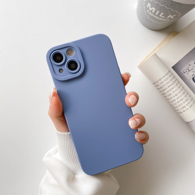 Straight-Edge Solid Color Liquid Silicone Shockproof Full Coverage Protective Case, For iPhone 13 Pro Max, For iPhone 13, For iPhone 13 Pro