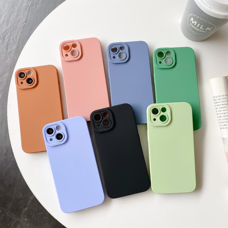 Straight-Edge Solid Color Liquid Silicone Shockproof Full Coverage Protective Case, For iPhone 13 Pro Max, For iPhone 13, For iPhone 13 Pro