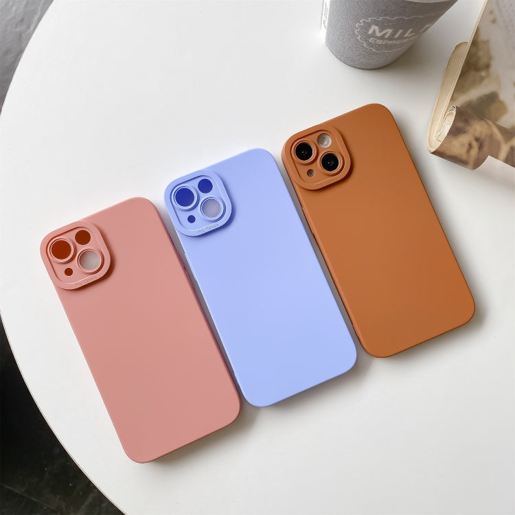 Straight-Edge Solid Color Liquid Silicone Shockproof Full Coverage Protective Case, For iPhone 13 Pro Max, For iPhone 13, For iPhone 13 Pro