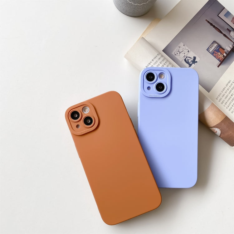 Straight-Edge Solid Color Liquid Silicone Shockproof Full Coverage Protective Case, For iPhone 13 Pro Max, For iPhone 13, For iPhone 13 Pro