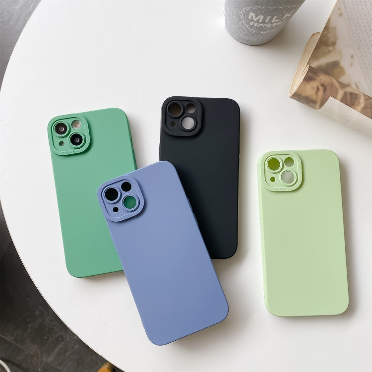 Straight-Edge Solid Color Liquid Silicone Shockproof Full Coverage Protective Case, For iPhone 13 Pro Max, For iPhone 13, For iPhone 13 Pro
