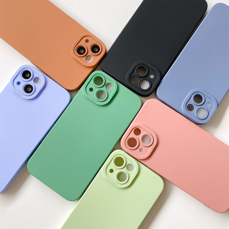 Straight-Edge Solid Color Liquid Silicone Shockproof Full Coverage Protective Case, For iPhone 13 Pro Max, For iPhone 13, For iPhone 13 Pro