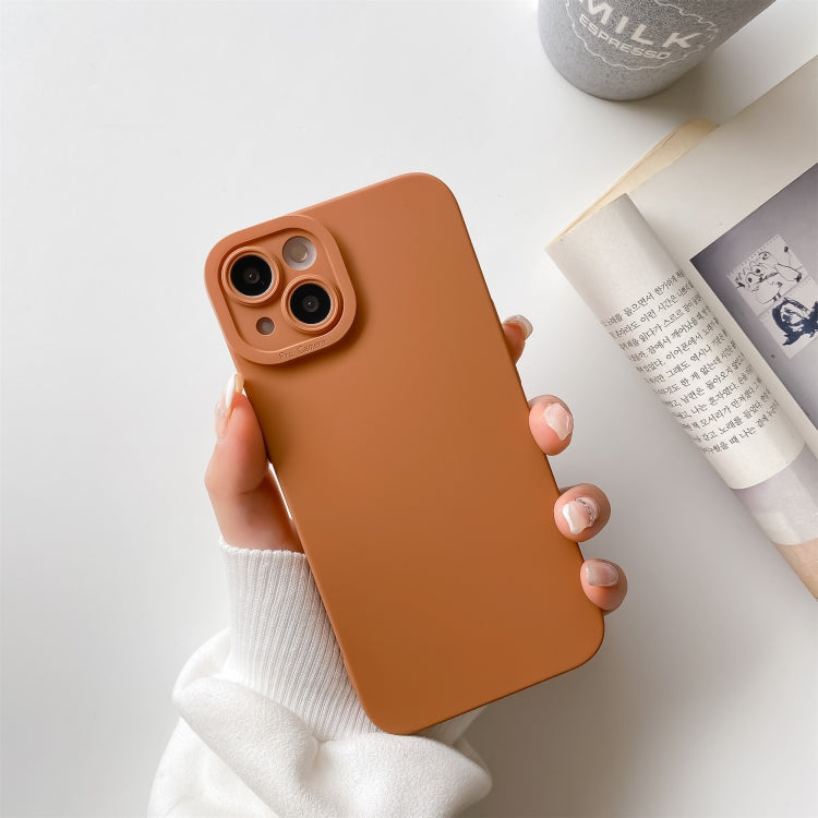 Straight-Edge Solid Color Liquid Silicone Shockproof Full Coverage Protective Case, For iPhone 13 Pro Max, For iPhone 13, For iPhone 13 Pro