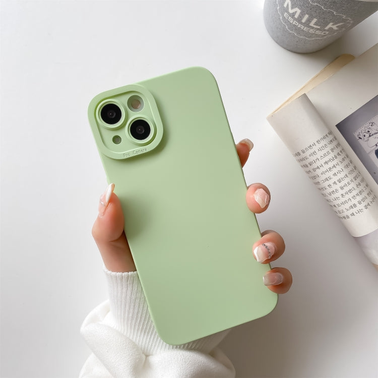 Straight-Edge Solid Color Liquid Silicone Shockproof Full Coverage Protective Case, For iPhone 13 Pro Max, For iPhone 13, For iPhone 13 Pro