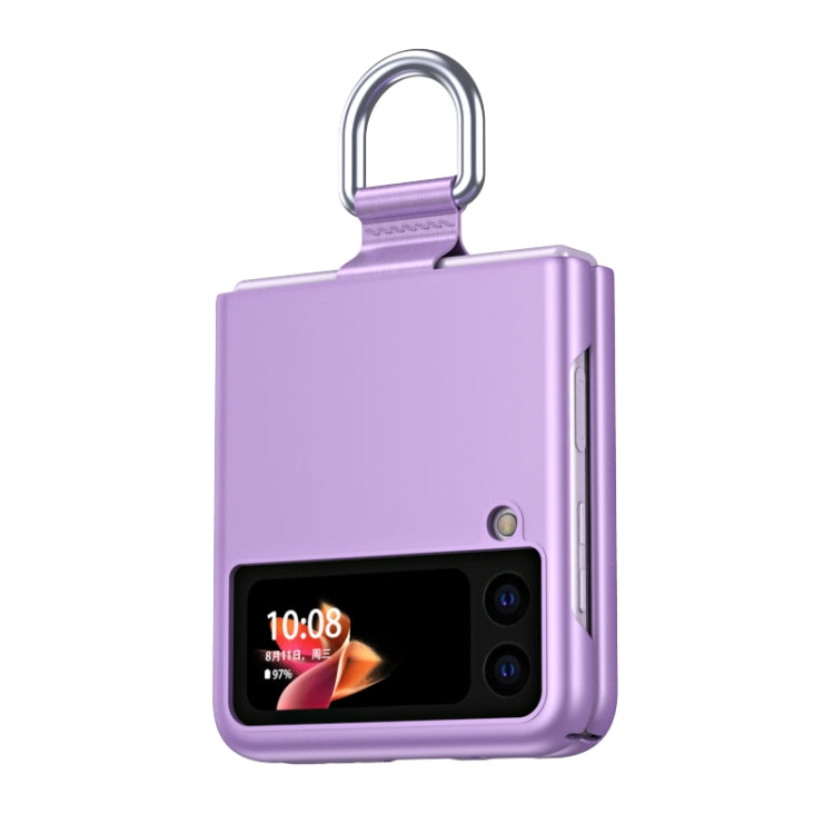 Skin Feel Folding Phone Case with Drawstring Key Chain, For Samsung Galaxy Z Flip3 5G