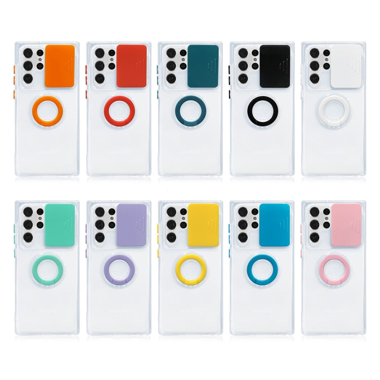 Sliding Camera Cover TPU Protective Case with Ring Holder, For Samsung Galaxy S22 5G, For Samsung Galaxy S22+ 5G, For Samsung Galaxy S22 Ultra 5G