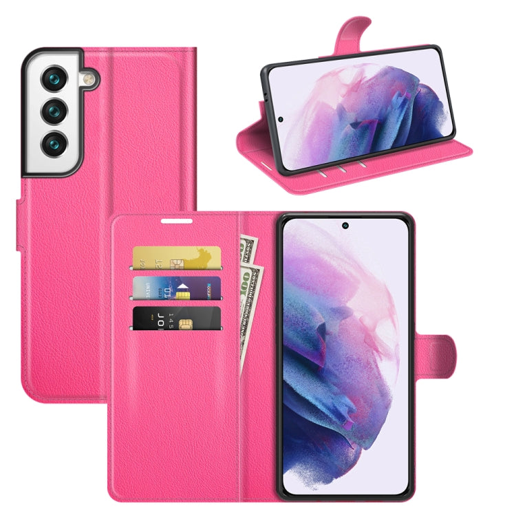 For Samsung S22 Litchi Texture Horizontal Flip Protective Case with Holder & Card Slots & Wallet, For Galaxy S22 5G
