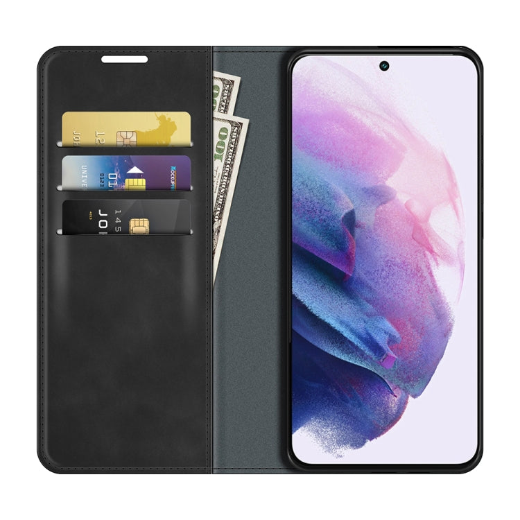 For Samsung Galaxy S22 5G Retro-skin Business Magnetic Suction Leather Case with Holder & Card Slots & Wallet, For Samsung Galaxy S22 5G